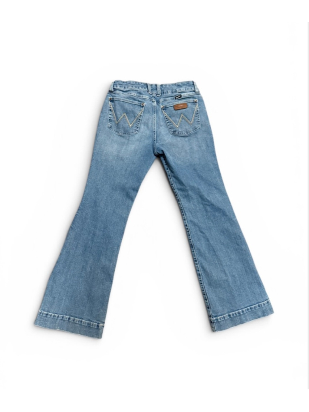 Wrangler Women’s Bootcut Jeans Sz 13x32 Blue Medium Wash Stretch Denim Low Rise - Picture 5 of 9
